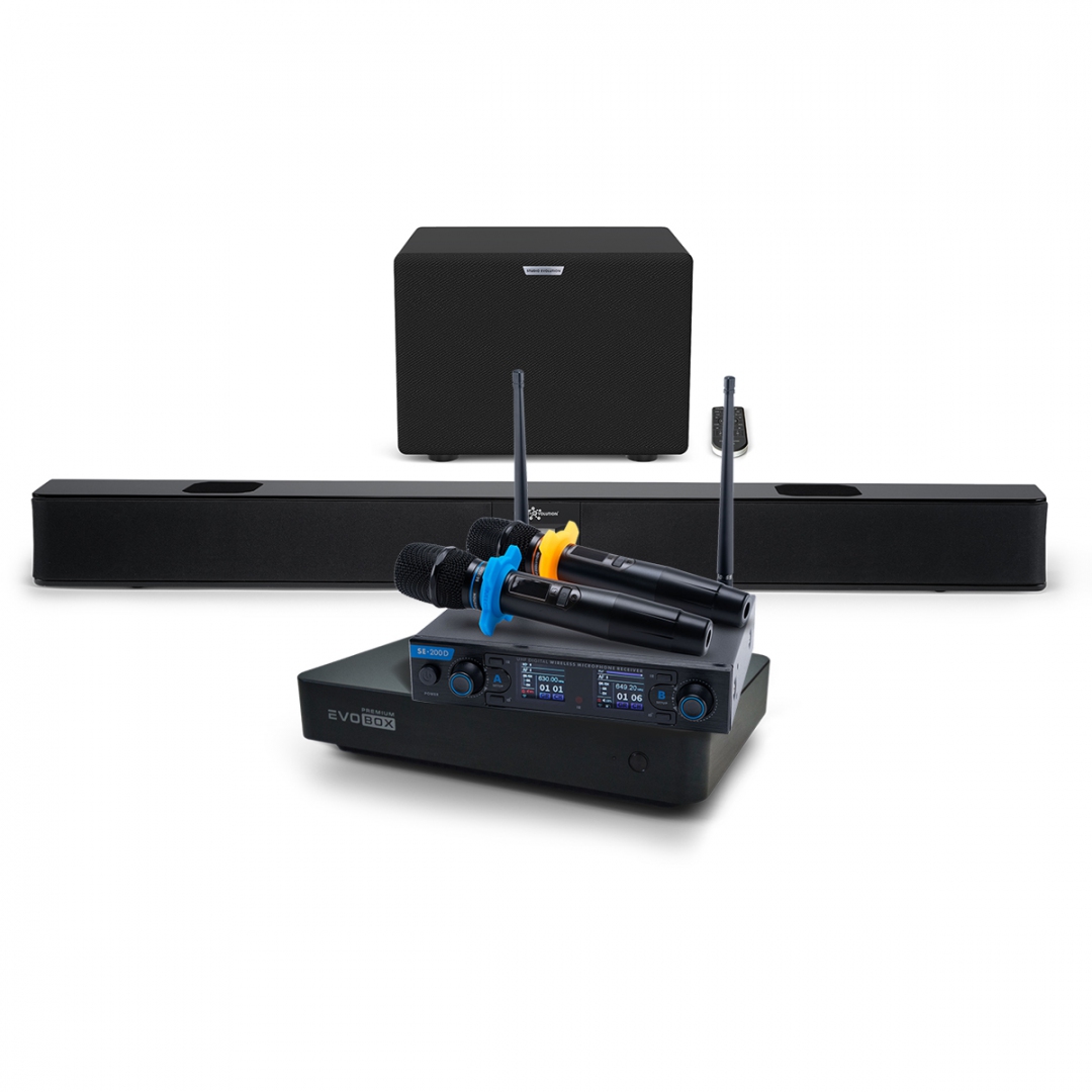 Hi-End караоке-система EVOBOX Premium + EvoSoundBar (саундбар с караоке) в Москве