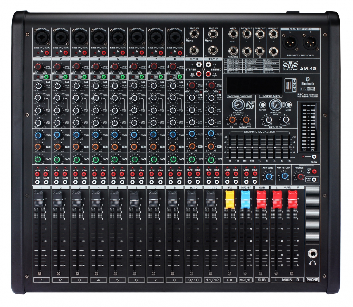 SVS Audiotechnik mixers AM-12 Микшерный пульт аналоговый, 12-канальный в Москве