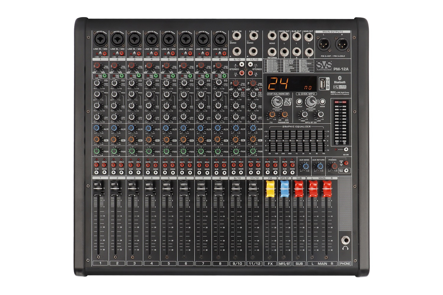 SVS Audiotechnik mixers PM-12A Активный аналоговый микшерный пульт, 12-канальный в Москве